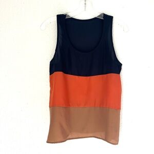Color-Block Lightweight Tank Top, Size Medium